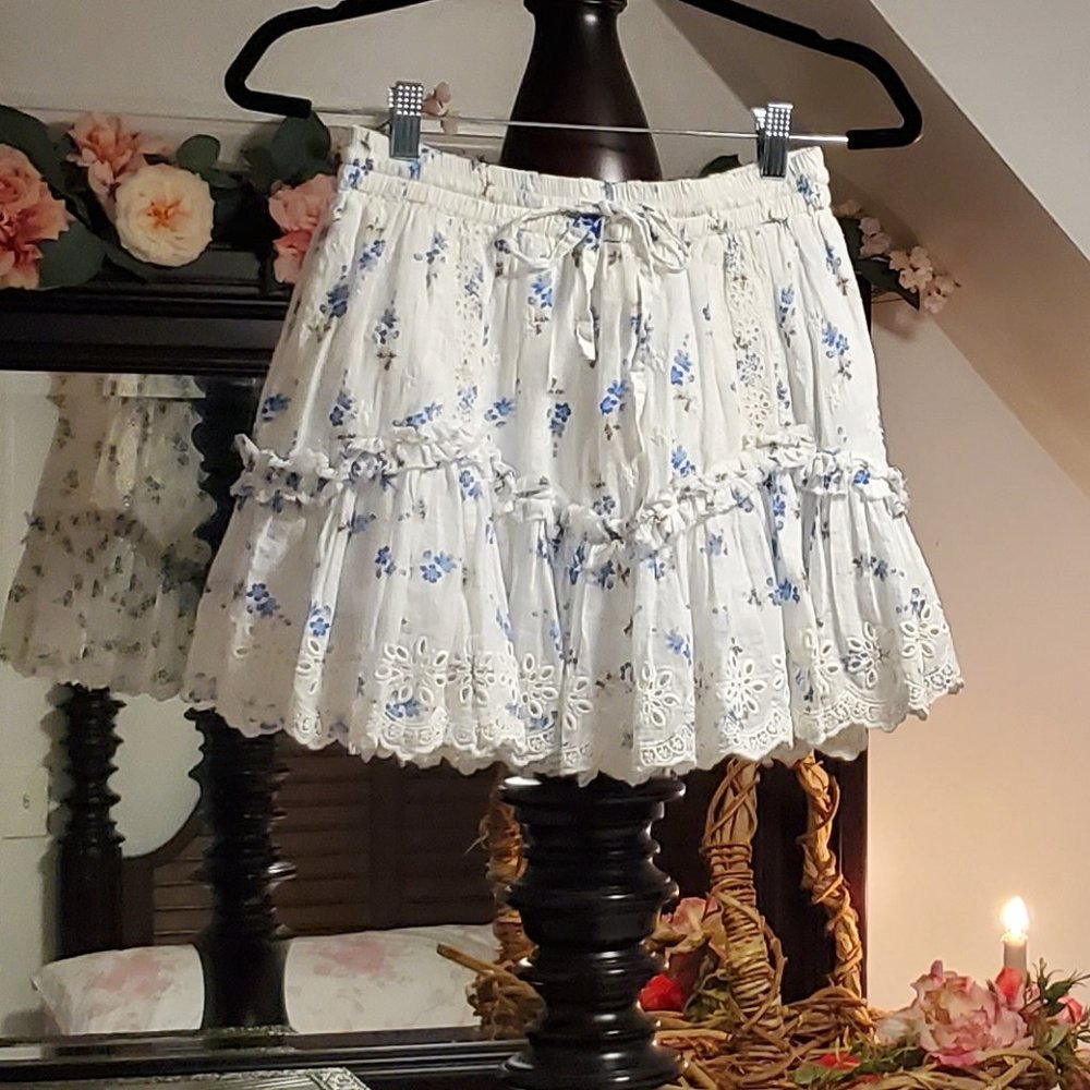 LoveShackFancy Mini Skirt XS